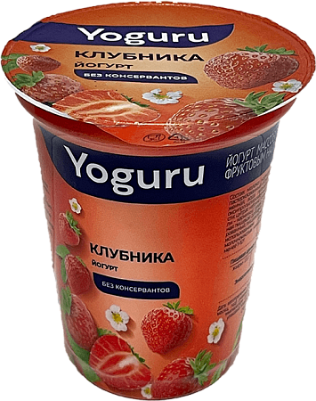 Детальное Фото ма йогурт "yoguru" 1,5% 310гр стакан клубника (12шт)