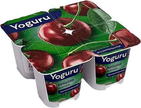Детальное Фото майогурт "yoguru" 2,5% 125гр вишня ст "п" (24шт)